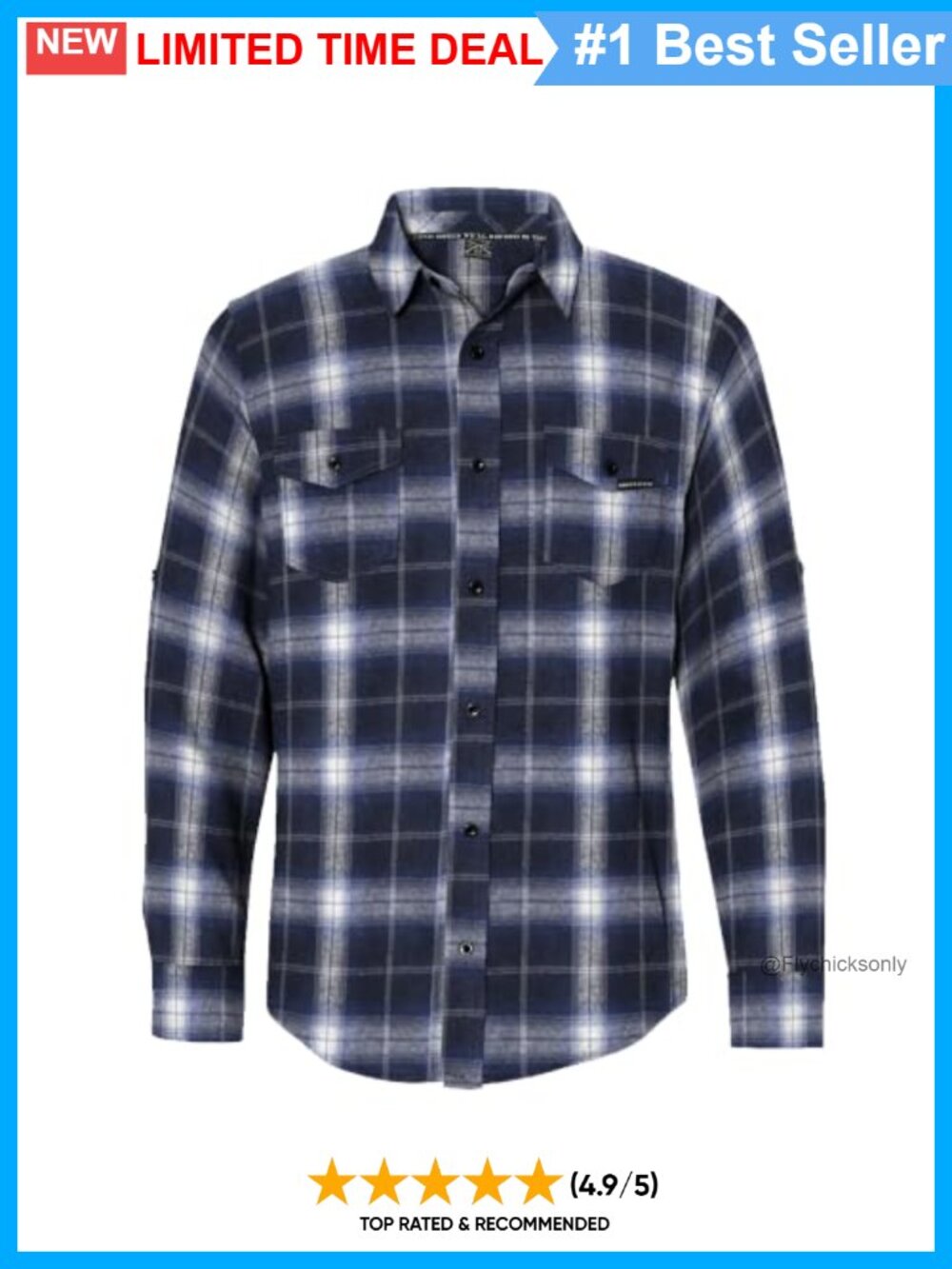 Grunt Style Men's Plaid Flannel Long Sleeve Button Down Shirt